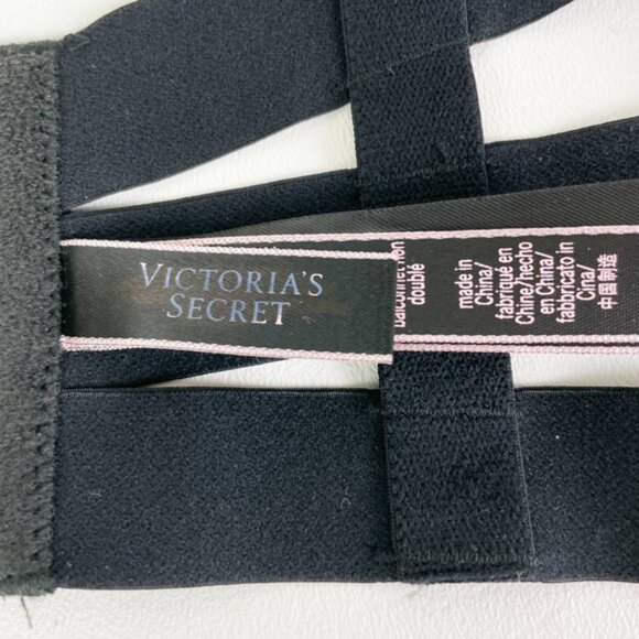 NWOT Victoria's Secret Bra 34DDD Unlined Balconet Strappy Banded Black B1721 - Picture 6 of 7